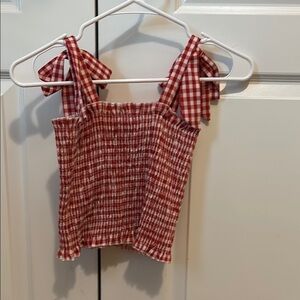 Red Gingham Women's Top